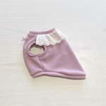 犬服 起毛 冬ピンクカラーのコットンレースニット服