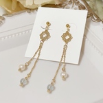 blue topaz & pearlピアス♡