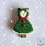 【再販】クリスマス猫＊ブローチ
