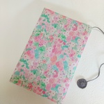 単行本　リバティ プリント使用　ブックカバー　*　ホリーホックス　Hollyhocks　