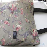 yuwa薔薇　トートバック　グレー　Ｌ
