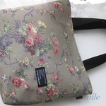 yuwa 薔薇　トートバック　グレー　Ｍ