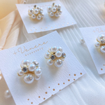 ハンドメイド ピアス セレクトピアス import パールスタッズピアス カボションタイプ