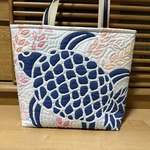 ホヌとパイナップルのハワイアンキルトバッグ