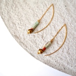 天然石アクアテラジャスパーのアメリカンピアス