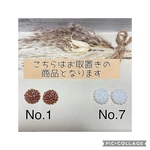【お取置き】ビーズドームピアス2点
