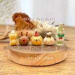 【受注製作】1こ〜選べるわんぴよハッピークリスマス2022 ［ピアス、イヤリング、チャーム加工可能］