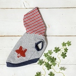 犬服　STAR付きボーダーフードP!! ［グレー］