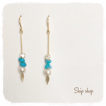 パール&ターコイズピアス/イヤリング