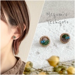 サークル刺繍ピアス・ノンホールピアス