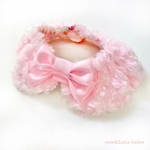 ペット用ふわふわシンプルリボンケープ🎀ピンク💓
