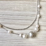 【SALE‼︎】ふたつのcolorのパール2連ネックレス