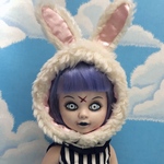 フェイクファーウサギ帽子☆オフホワイト☆リビングデッドドールズ☆帽子単品
