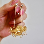 new!   ブライダルアクセサリー　ジルコニアワイヤーフラワーアクセサリー