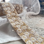 [2枚目下から4番目] インド刺繍リボン　花　インド刺繍　スパンコール　刺繍リボン　リボン　りぼん　※10月8日よりゆうパケットにて発送となります。