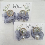 Rico 「Candy」ブルーグレー ピアス・イヤリング