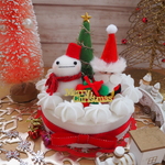 「reo1207さまオーダー品♪」**フェルト☆しあわせ運ぶクリスマスケーキ♪いちご7個つき