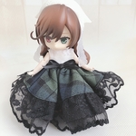 レースグリーンチェックワンピース【ねんどろいど/オビツ11】