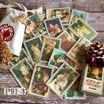 ♡感謝品♡送料無料【P91-3 コラージュ素材】海外紙モノ本　クリスマス　デザインペーパー　手帳　ジャンクジャーナル　スクラップ