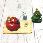 ミニチュア　ミニツリー付🎄クリスマスケーキ【ルージュノエル】