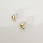 【10個】樹脂ピアス 丸玉3mm カン付き アレルギー対応