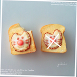 目玉焼き猫ちゃんのトーストブローチ♡