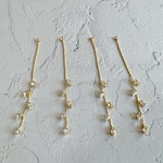 2個　フリンジ  イヤリング アクセサリー　ピアス チャーム シンプル コネクター アクセサリー パーツ ハンドメイド