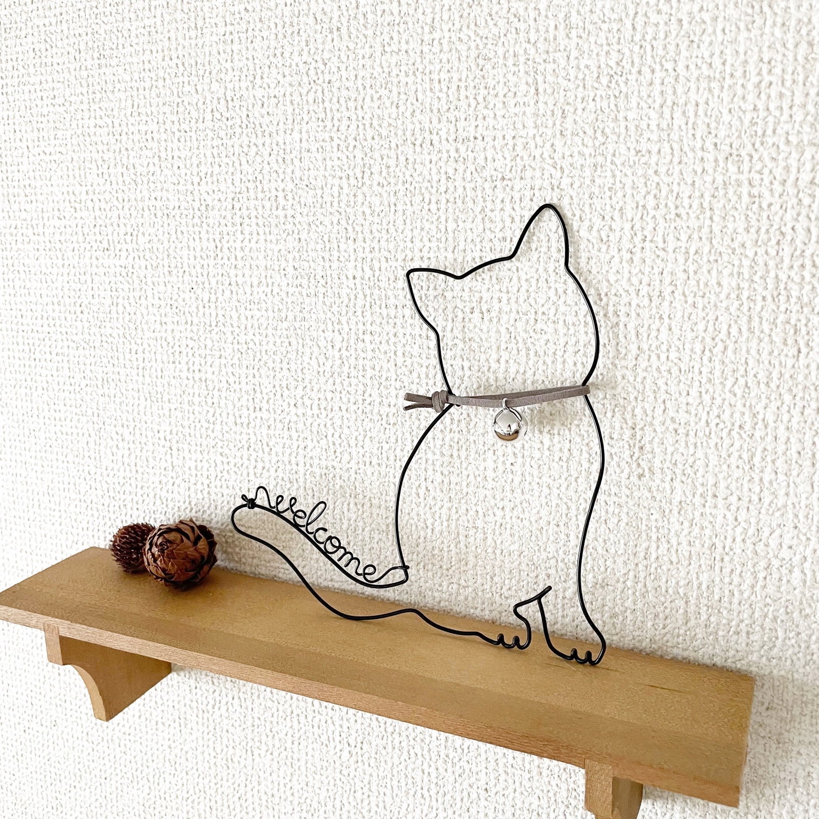 猫ちゃんのwelcome】赤orグレーをお選びください♡ ワイヤー