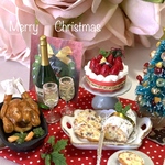hand made ミニチュア　ドールハウス　Christmas  party