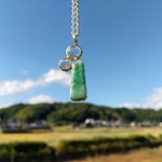 糸魚川翡翠×ルチルクォーツ×水晶の純銀ネックレス