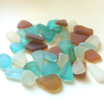 極小シーグラス♡青白茶ミックス20g
