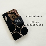 再販無し1点物ミナペルホネン　手帳型iPhoneケース　iPhone7/8/SE2/SE3用