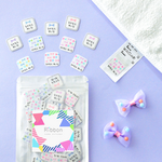 NEW🎀[洋服タグ用]アイロン不要♪ 貼るだけ‼ タグ用 カット済み お名前フレークシール (リボン×ベリー) お名前シール おなまえシール なまえシール 名前シール ベリー