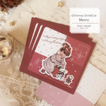 [M-25]正方形片面メモ✽ christmas girl＆cat✽ 30枚