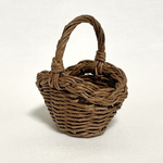山なり三つ編みカゴバッグ ミニチュア/ Miniature Braid Basket with Handle / hinoki