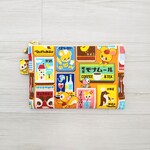 はいから横町 マッチ箱柄 オレンジ ミニフラットポーチ  12㎝ファスナー