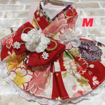 👘 紅白のお着物ドレス👘(完成品 M)