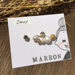 2wayバックチャームのキラキラピアス