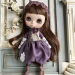 2181 アンティークなパープルのロンパース Blythe ブライス アウトフィット 洋服