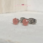 インカローズ 【ペルー産】 4mm サージカルステンレス製 ピアス シルバーカラー