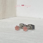 インカローズ 【ペルー産】 3mm サージカルステンレス製 ピアス シルバーカラー