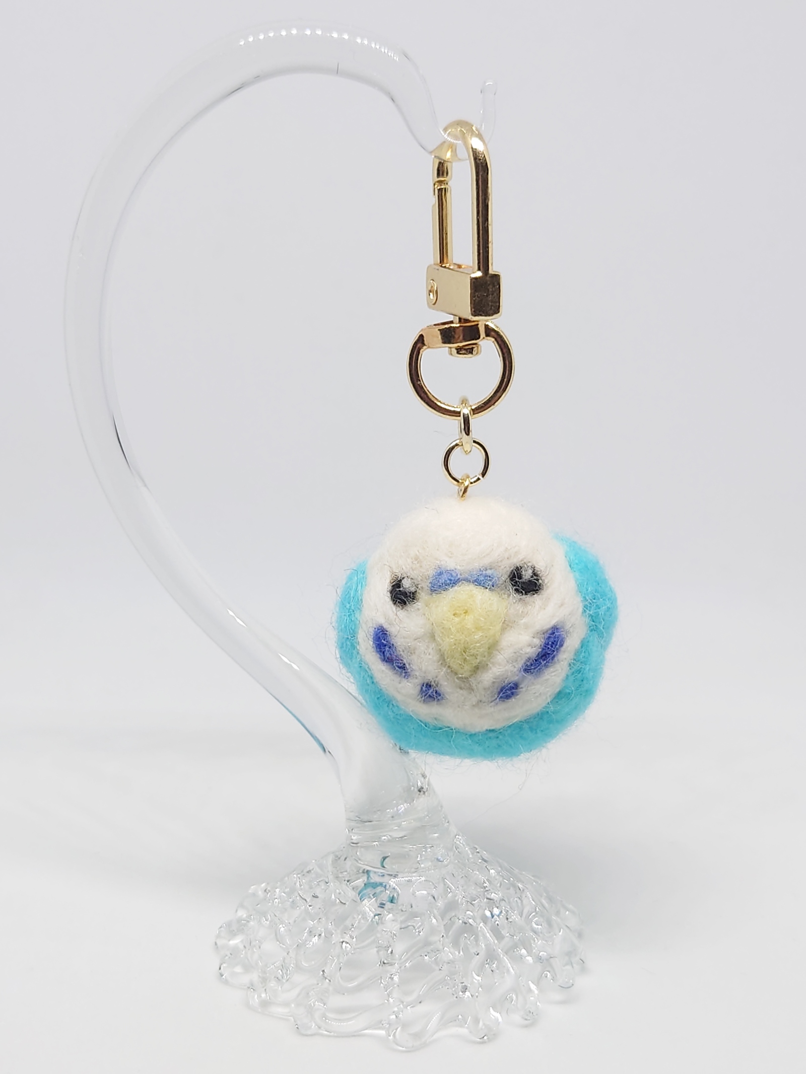 セキセイインコ 羊毛フェルト セキセイインコ 夢色♪ピンク 羊毛の小鳥 マグネット/ブローチ