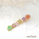 *レジン　ヘアクリップ*　ドライフラワー　CL55　ハンドメイド