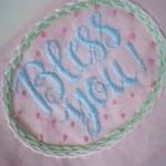 “Bless you!" 手刺繍ティッシュケース