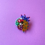 フジツボビーズブローチ✳︎ビーズを楽しむ✳︎カラフル✳︎大人かわいい✳︎キラキラ✳︎アクセント✳︎バッグ✳︎コサージュ