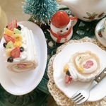 ミニチュア  フェイクスイーツ　フルーツロールケーキ
