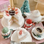 ミニチュア  フェイクスイーツ  クリスマスケーキ　white