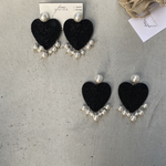 embroidery bees heart   pierce/earring