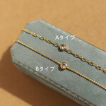 ★CICI★ サージカルステンレス316L 一粒　CZダイヤ　ブレスレット 金アレ対応　付けっぱなし