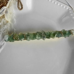 ~natural　stone~　天然石プレナイトのスリムロングヘアクリップ